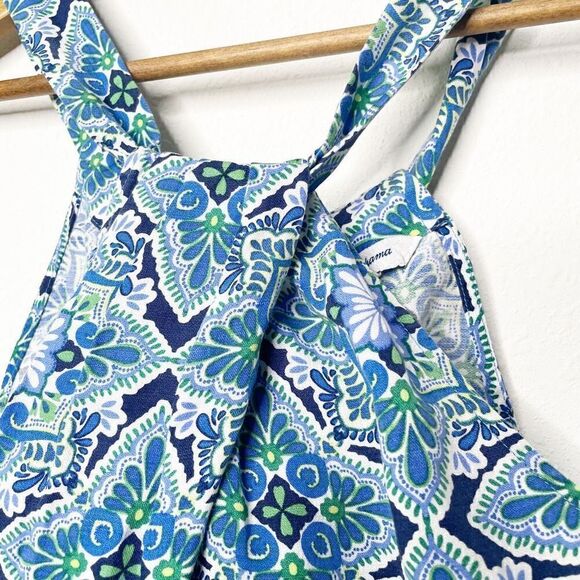 Tommy Bahama Women’s Halter Neck Blue Floral Tencel Linen Top Size XS - Picture 3 of 7